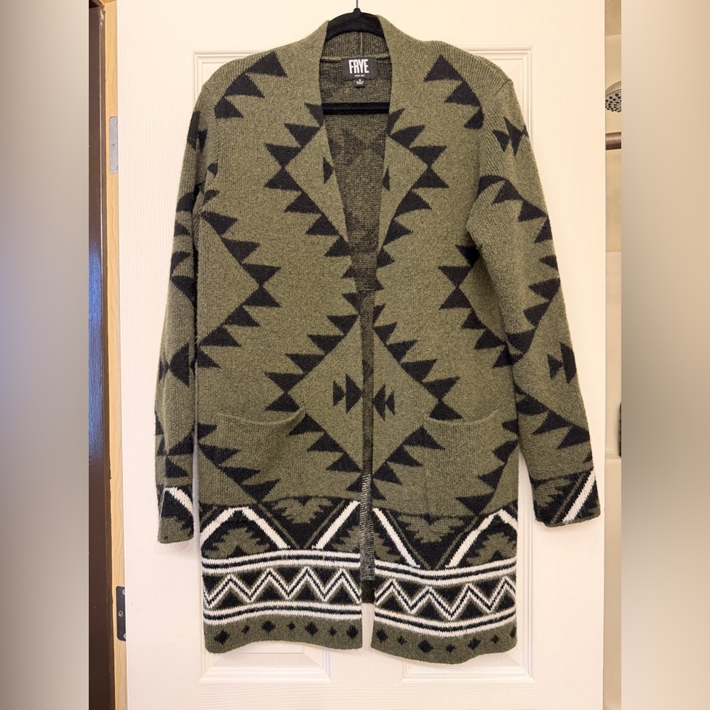 FRYE Southwestern Knit Coatigan / Sweater Jacket | Size S